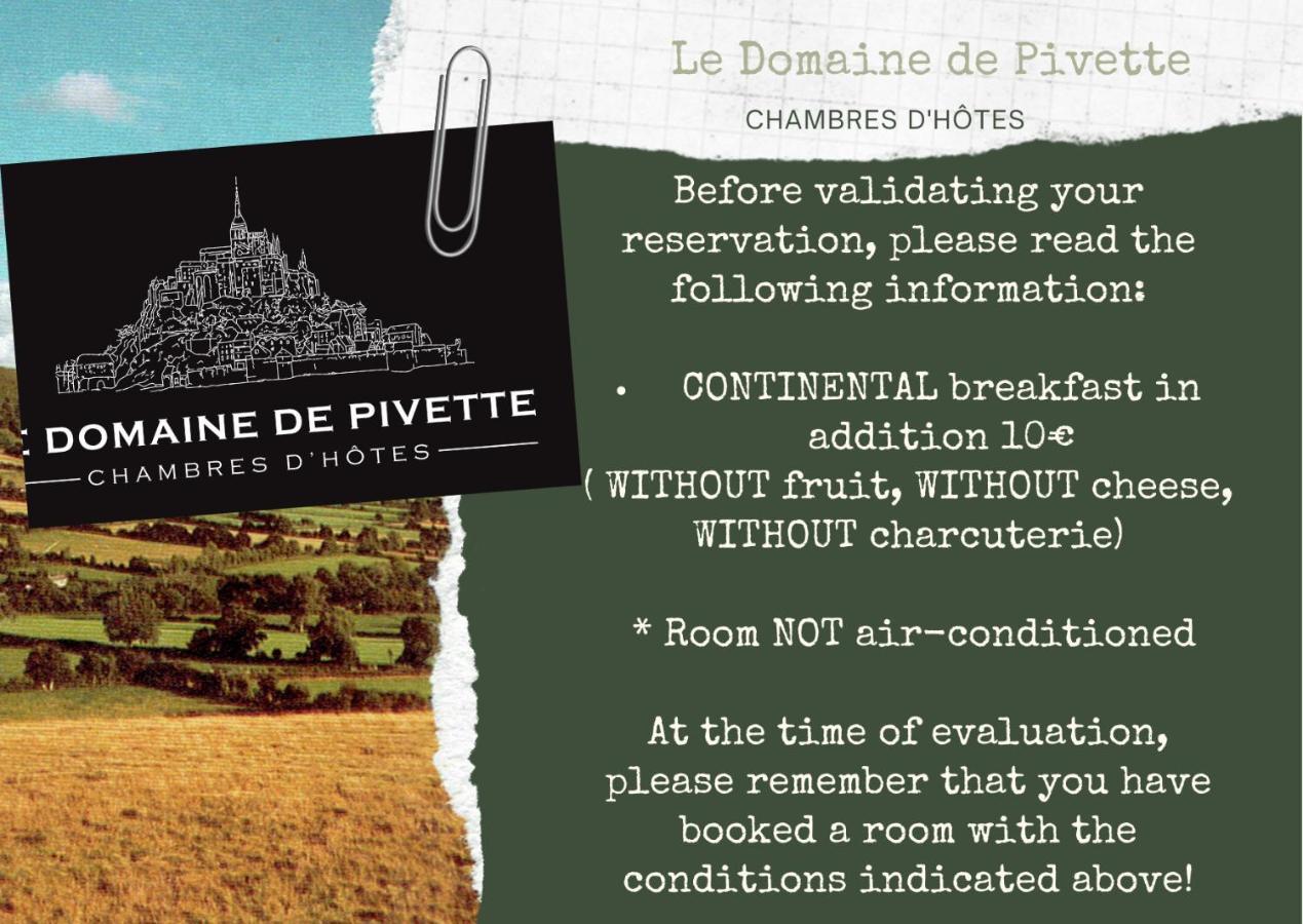 Bed and Breakfast Le Domaine De Pivette Avranches Exterior foto